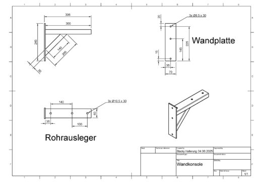 Wandkonsole für Traversen F3X und Rohre. – Bild 5